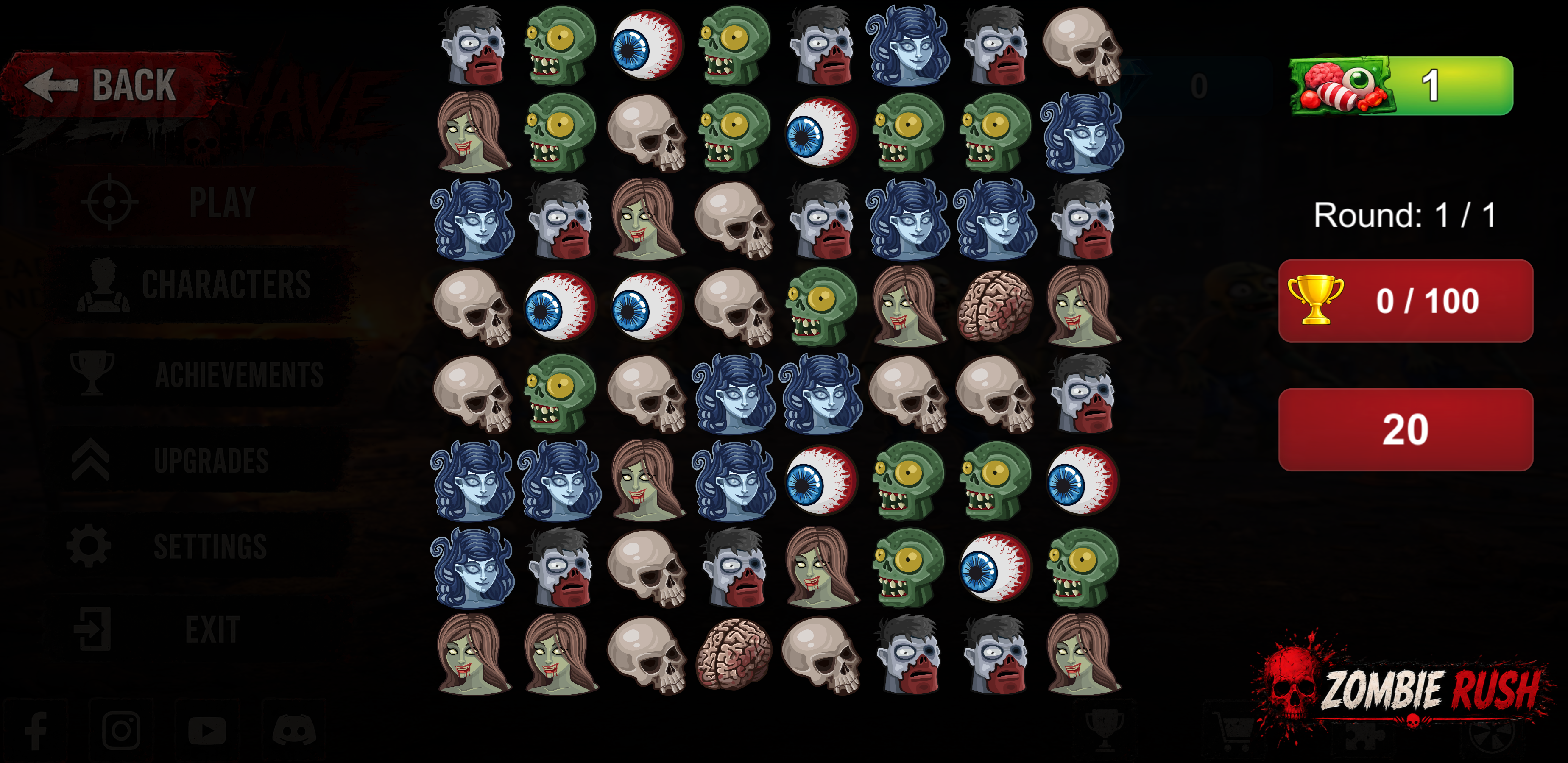 Zombie Rush mini-game